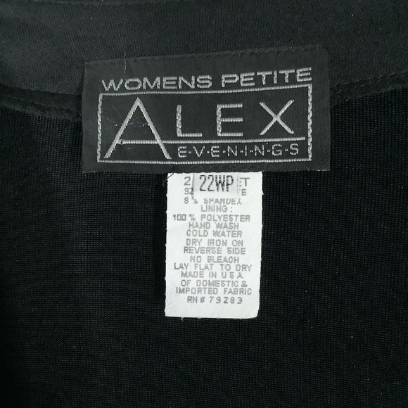 ALEX EVENINGS 2-Piece Evening Gown Set Glitter Jacket & Maxi Wedding 22W PETITE - Picture 8 of 14